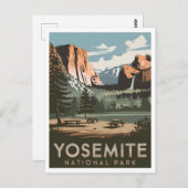 Yosemite Nationalpark Vintag Postkarte (Vorne/Hinten)