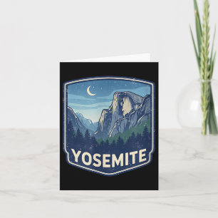 Yosemite Nationalpark vintage Bergcamping Karte