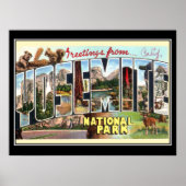 Yosemite Nationalpark Vintage Poster (Vorne)
