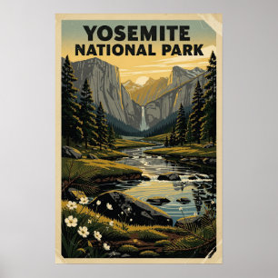 Yosemite-Nationalpark Vintage Poster