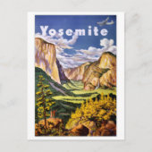 Yosemite Nationalpark Vintage Poster Postkarte (Vorderseite)