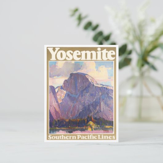 Yosemite Nationalpark Vintage Reise Postkarte (Stehend Vorderseite)