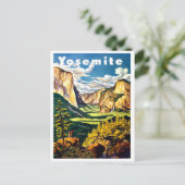 Yosemite Nationalpark, Vintage Reiseplakat Postkarte (Stehend Vorderseite)