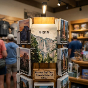 Yosemite-Nationalpark-Wasserfall-Postkarte Postkarte