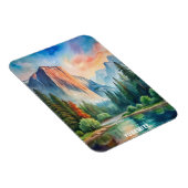 Yosemite Nationalpark Wasserfarben Malerei Magnet (Rechte Seite)