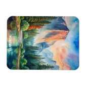 Yosemite Nationalpark Wasserfarben Malerei Magnet (Horizontal)