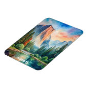 Yosemite Nationalpark Wasserfarben Malerei Magnet (Linke Seite)
