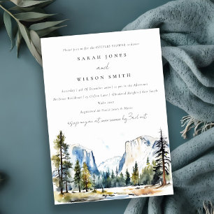 Yosemite Nationalpark Wasserfarben Paare Dusche Einladung