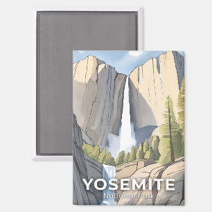 Yosemite-Nationalpark   Wasserfarbenreise Magnet