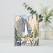 Yosemite-Nationalpark | Wasserfarbenreise Postkarte (Stehend Vorderseite)