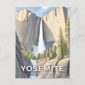 Yosemite-Nationalpark | Wasserfarbenreise Postkarte (Vorderseite)