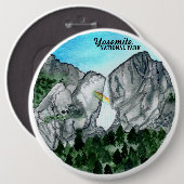 Yosemite Nationalpark Watercolor Button (Vorne & Hinten)