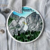 Yosemite Nationalpark Watercolor Button (Beispiel)