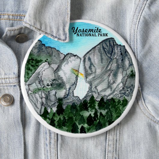 Yosemite Nationalpark Watercolor Button (Beispiel)