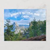 Yosemite Nationalpark Watercolor Postkarte (Vorderseite)