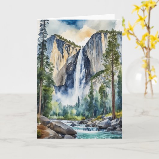 Yosemite Nationalpark Waterfall Karte (Gelbe Blume)