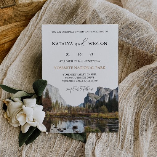 Yosemite Nationalpark Wedding Einladung Einfach