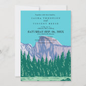 Yosemite Nationalpark Wedding Einladung Retro (Vorderseite)