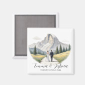 Yosemite Nationalpark Wedding Magnet - Custom (Vorderseite/Rückseite)