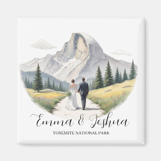 Yosemite Nationalpark Wedding Magnet - Custom (Vorne)