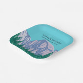 Yosemite Nationalpark Wedding Retro Pappteller (Gewinkelt)