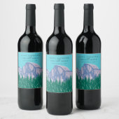 Yosemite Nationalpark Wedding Retro Weinetikett (Flaschen)