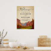Yosemite Nationalpark Wedding Vintag Willkommen Poster (Küche)