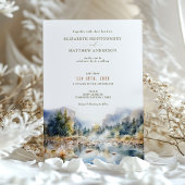 Yosemite Nationalpark Wedding Watercolor Einladung