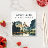 Yosemite Nationalpark Wedding Watercolor Serviette (Beispiel)