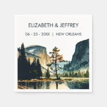 Yosemite Nationalpark Wedding Watercolor