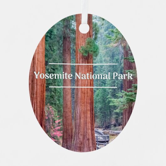 Yosemite Nationalpark Weihnachtsbaum Ornament Aus Metall (Vorderseite)