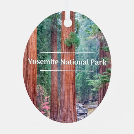 Yosemite Nationalpark Weihnachtsbaum Ornament Aus Metall (Rückseite)