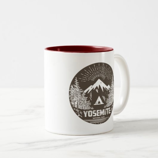 Yosemite Nationalpark Zweifarbige Tasse (VorderseiteRechts)