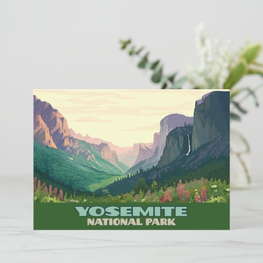 Yosemite Nationalparktal Halbkuppel Einladung (Stehend Vorderseite)