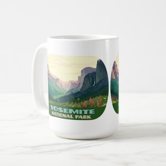 Yosemite Nationalparktal Halbkuppel Kaffeetasse (Vorderseite Links)