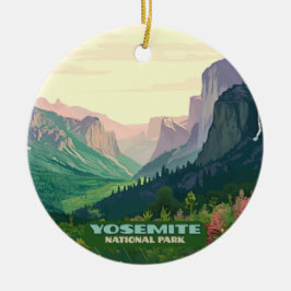 Yosemite Nationalparktal Halbkuppel Keramik Ornament