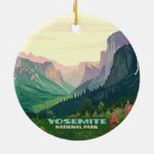 Yosemite Nationalparktal Halbkuppel Keramik Ornament (Hinten)