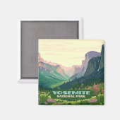 Yosemite Nationalparktal Halbkuppel Magnet (Vorderseite/Rückseite)