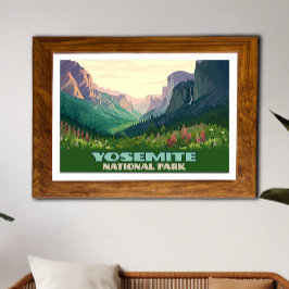 Yosemite Nationalparktal Halbkuppel Poster