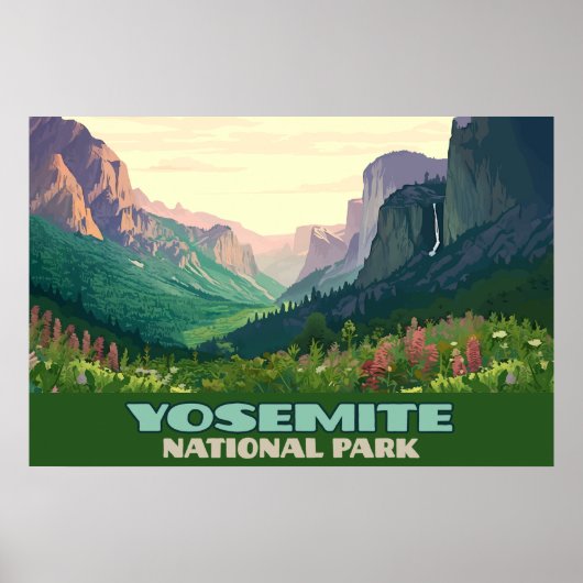 Yosemite Nationalparktal Halbkuppel Poster (Vorne)