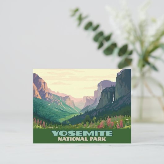 Yosemite Nationalparktal Halbkuppel Postkarte (Stehend Vorderseite)