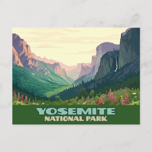 Yosemite Nationalparktal Halbkuppel Postkarte (Vorderseite)