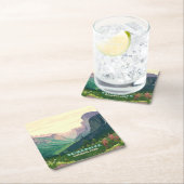 Yosemite Nationalparktal Halbkuppel Rechteckiger Pappuntersetzer (Vor Ort)