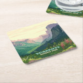 Yosemite Nationalparktal Halbkuppel Rechteckiger Pappuntersetzer (angewinkelt)