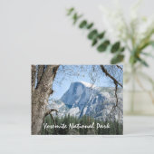 Yosemite-Nationalparktext, Foto des Halbkuppels Postkarte (Stehend Vorderseite)