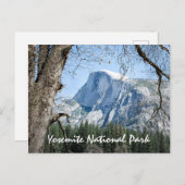 Yosemite-Nationalparktext, Foto des Halbkuppels Postkarte (Vorne/Hinten)