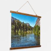 YOSEMITE OASIS-Holztäfelung Wandteppich Mit Holzrahmen (Gewinkelt)