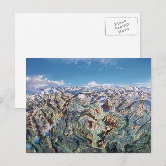 Yosemite Panorama Postkarte (Vorne/Hinten)