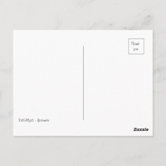 Yosemite Postkarte (Rückseite)