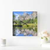 Yosemite Reflection Quadratische Wanduhr (Zuhause)